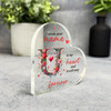 Romantic Gift Floral Initial U Keepsake Side Heart Ornament Plaque