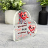 Romantic Gift Roller-skating Hearts Keepsake Side Heart Ornament Plaque Romantic Gift Roller-skating Hearts Keepsake Side Heart Ornament Plaque
