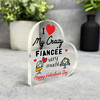 Valentine's Day Gift For Fiancée Crazy Funny Keepsake Side Heart Ornament Plaque