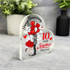 10 Year 10th Wedding Anniversary Gift Forever To Go Keepsake Side Heart Plaque
