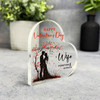 Valentine's Gift For Wife Red Floral Tree Keepsake Side Heart Ornament Plaque
