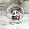 Mother's Day Gift For Mum From Daughter Panda Keepsake Snowglobe Ornament Plaque