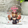Valentine's Day Gift Romantic Lion Keepsake Snowglobe Ornament Plaque