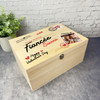 Wooden Romantic Personalised Valentine's Day Hamper Gift Box For FiancÃ©e