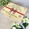 Brother & Sister-In-Law Red Bow Wooden Personalised Christmas Hamper Gift Box
