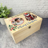 Friend Snowman Wooden Personalised Photo Children's Christmas Hamper Gift Box