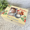 Squirrel Wooden Personalised Photo Children's 1st Christmas Hamper Gift Box