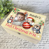 Penguin Wooden Personalised Photo Children's 1st Christmas Hamper Gift Box
