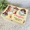 Santa Wooden Personalised Photo Christmas Hamper Gift Box For Daughter
