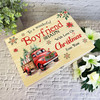 For Boyfriend Red Truck Wooden Personalised Christmas Hamper Gift Box