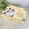 Aunty & Uncle Snowmen Wooden Personalised Christmas Hamper Gift Box Aunty & Uncle Snowmen Wooden Personalised Christmas Hamper Gift Box