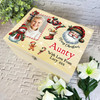 Santa Wooden Personalised Photo Christmas Hamper Gift Box For Aunty