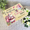 To FiancÃ©e Pink Santa Wooden Personalised Christmas Hamper Gift Box