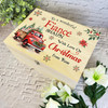 For FiancÃ© Red Truck Wooden Personalised Christmas Hamper Gift Box