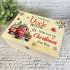 For Uncle Red Truck Wooden Personalised Christmas Hamper Gift Box