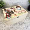 For Grandson Wooden Personalised Photo Christmas Hamper Gift Box