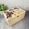 For Grandson Wooden Personalised Photo Christmas Hamper Gift Box