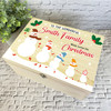 Snowmen Wooden Personalised Christmas Hamper Gift Box For Family