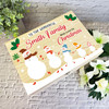 Snowmen Wooden Personalised Christmas Hamper Gift Box For Family