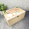Snowmen Wooden Personalised Christmas Hamper Gift Box For Family