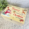 Snowmen Wooden Personalised Christmas Hamper Gift Box For Nanny