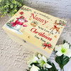 Snowmen Wooden Personalised Christmas Hamper Gift Box For Nanny