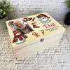 For Dad Wooden Personalised Photo Christmas Hamper Gift Box