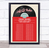 Concert Setlist Poster Print Canvas Vintage Vinyl - Any Artist, Date, Gig, Venue