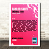 Concert Setlist Poster Print Canvas Bright Pink - Any Artist, Date, Gig, Venue