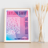 Taylor Swift - Concert Setlist Gig Poster Print Canvas Pink Purple - Wembley London England - Aug 20 2024