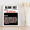 Blink-182 - Concert Setlist Gig Poster Print Canvas Black Red - The OVO Hydro Glasgow Scotland - Aug 30th 2024