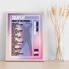 Coldplay - Concert Setlist Gig Poster Print Canvas Male Singer - Croke Park Dublin Ireland - Sept 2nd 2024