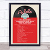 Adele - Concert Setlist Poster Print Canvas Vintage Vinyl - Sonderfreifläche Messe - Aug 24th 2024