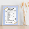 Coldplay - Concert Setlist Gig Poster Print Canvas Blue Doodle - Croke Park Dublin Ireland - Sept 2nd 2024