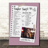 Taylor Swift - Concert Setlist Gig Poster Print Canvas Doodle Photo - Wembley London England - Aug 20 2024