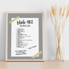 Blink-182 - Concert Setlist Gig Poster Print Canvas Grey Tape - The OVO Hydro Glasgow Scotland - Aug 30th 2024