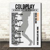 Coldplay - Concert Setlist Gig Poster Print Canvas Female Grey - Croke Park Dublin Ireland - Sept 2nd 2024