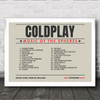 Coldplay - Concert Setlist Gig Poster Print Canvas Taupe Landscape - Croke Park Dublin Ireland - Sept 2nd 2024
