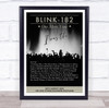 Blink-182 - Concert Setlist Gig Poster Print Canvas Silhouette Music Concert - The OVO Hydro Glasgow Scotland - Aug 30th 2024