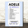 Adele - Concert Setlist Poster Print Canvas Concert Ticket - Sonderfreifläche Messe - Aug 24th 2024