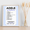 Adele - Concert Setlist Poster Print Canvas Concert Ticket - Sonderfreifläche Messe - Aug 24th 2024