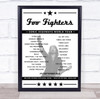 Foo Fighters - Concert Setlist Poster Print Canvas - Milton Keynes National Bowl, Milton Keynes, England - September 5th 2015