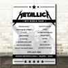 Metallica - Concert Setlist Poster Print Canvas - Estadio Metropolitano, Madrid, Spain - July 12th 2024