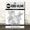 Robbie Williams - Concert Setlist Poster Print Canvas - 3Arena, Dublin, Ireland - 29th October 2022