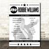 Robbie Williams - Concert Setlist Poster Print Canvas - Sandringham House, Sandringham, England - 26th August 2023