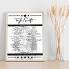 Taylor Swift - Concert Setlist Poster Print Canvas - Scottish Gas Murrayfield Stadium, Edinburgh, Scotland - June 9th 2024