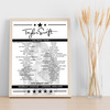Taylor Swift - Concert Setlist Poster Print Canvas - Wembley Stadium, London, England - August 15th 2024