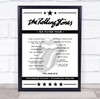 The Rolling Stones - Concert Setlist Poster Print Canvas - Twickenham Stadium, Twickenham, England - June 19th 2018