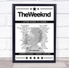The Weeknd - Concert Setlist Poster Print Canvas - London Stadium, London, England - July 8th 2023