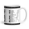 Black Female Blink-182 Concert Setlist Gig Mug - The OVO Hydro, Glasgow, Scotland 30th Aug 2024